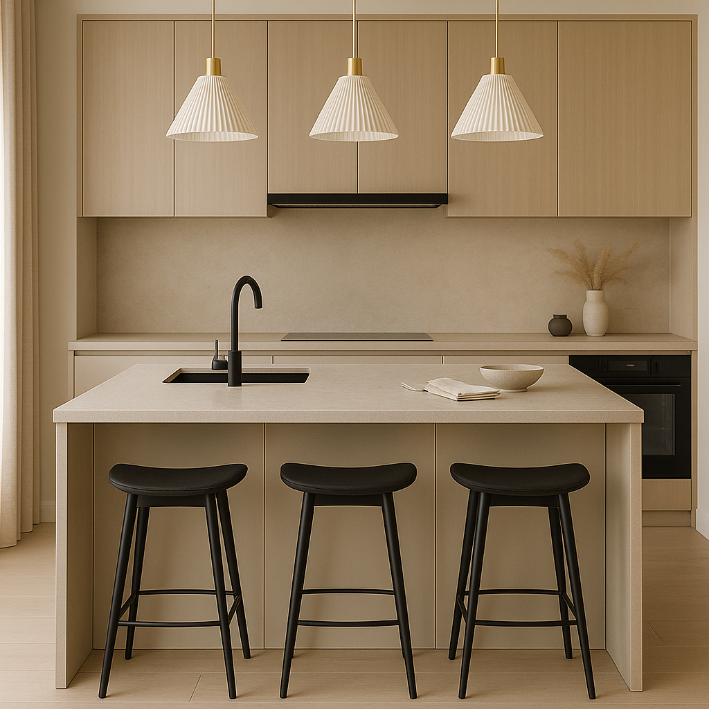 kuchnia beż japandi