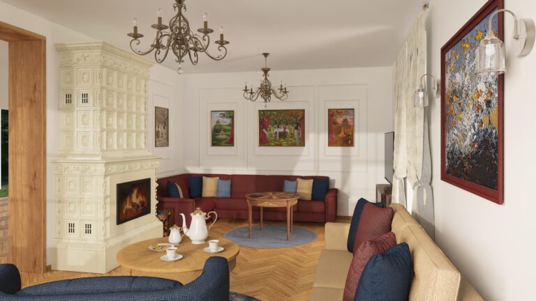 salon bordo klasyczny