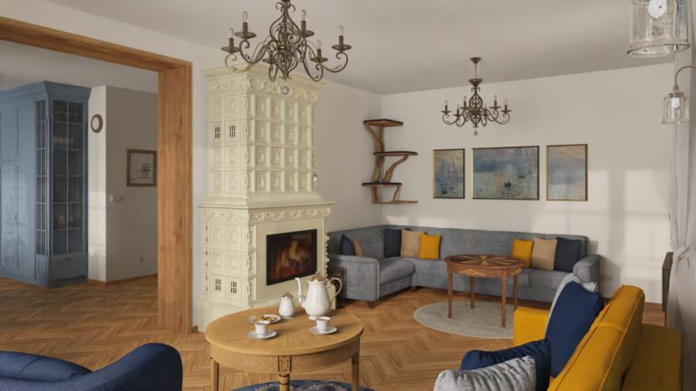 Strona glowna salon kominek piec kaflowy