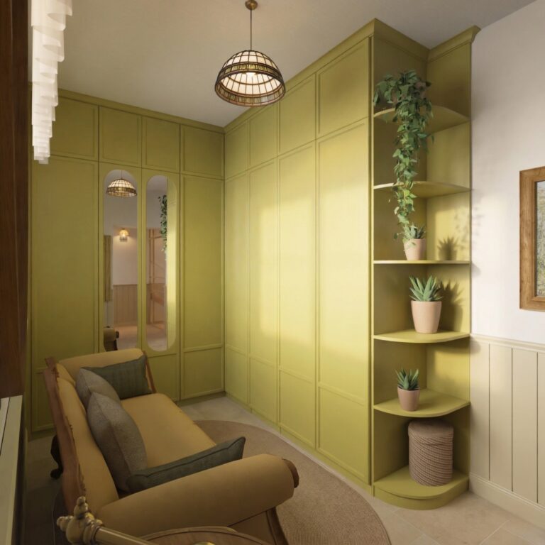 Przedpokoj pistacjowy szafa