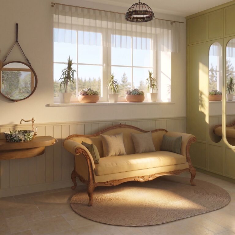 Przepokoj musztardowa sofa