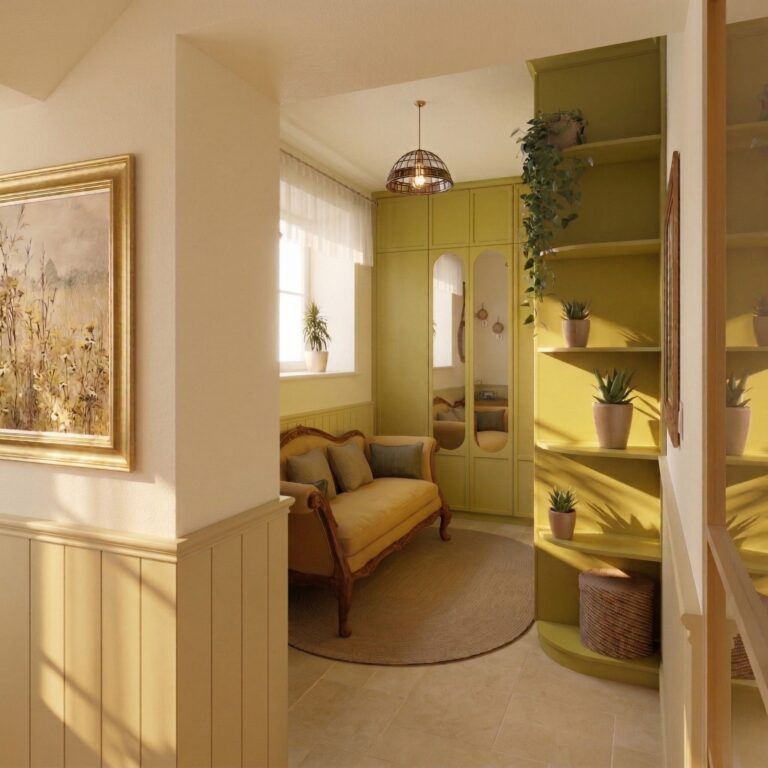 Przepokoj musztardowa sofa wiatrolap